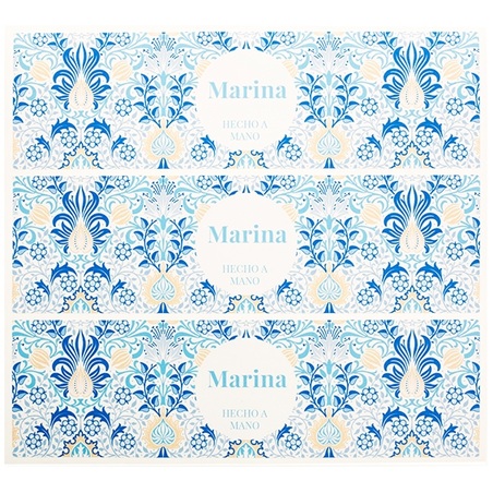 Blue Persian flowers stickers