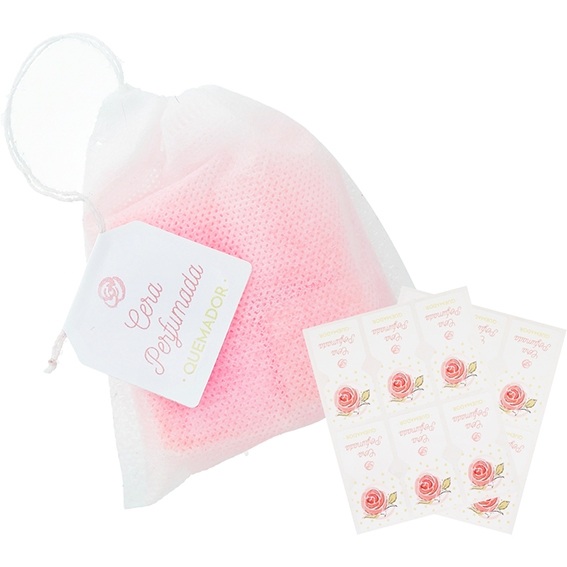 Pink scented bag stickers