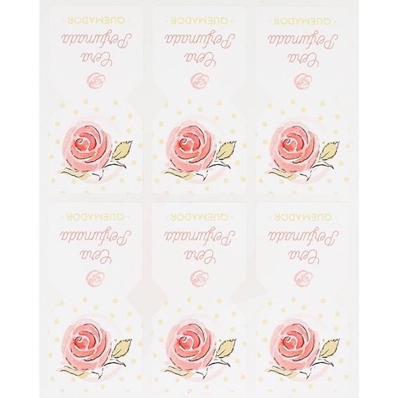 Pink perfume stickers