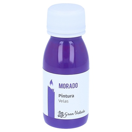 Pintura morada para velas 