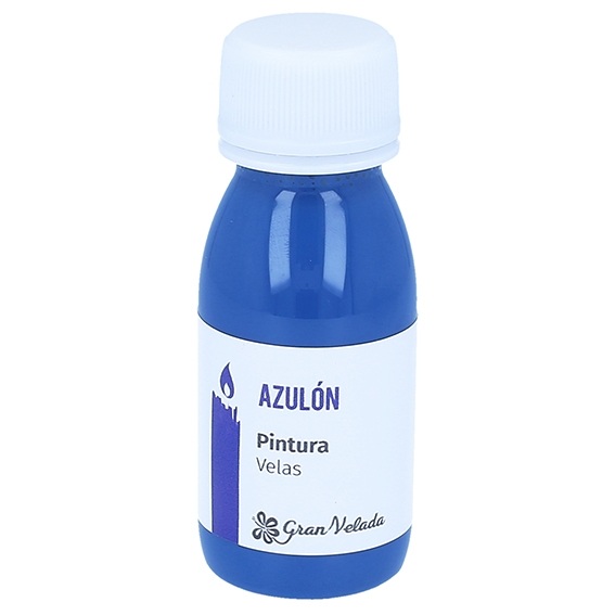 Pintura azulon para velas 