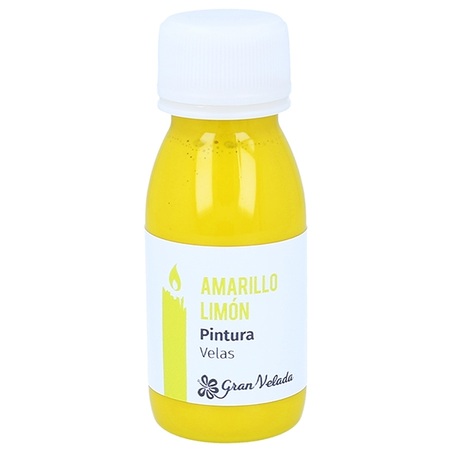 Pintura amarillo limon para velas 