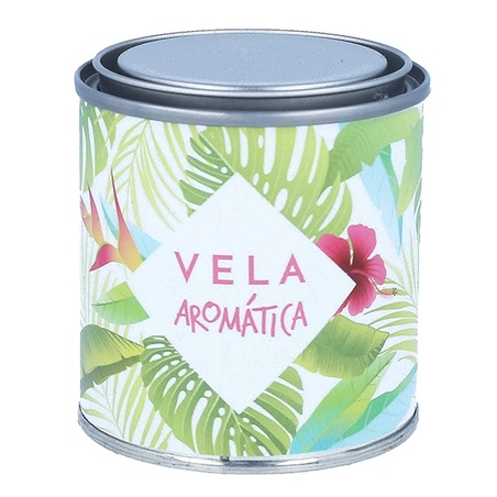 Pegatinas latas velas tropicales