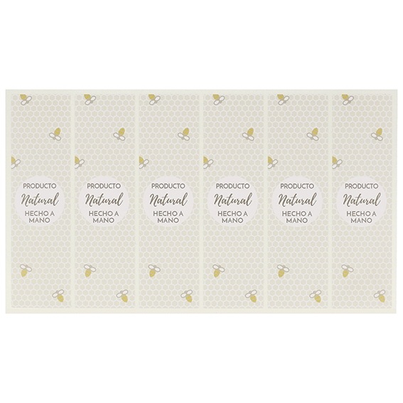 Beige and white bee stickers