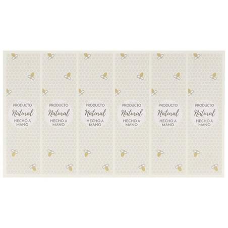 Beige and white bee stickers