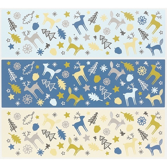 Blue Christmas Forest Stickers