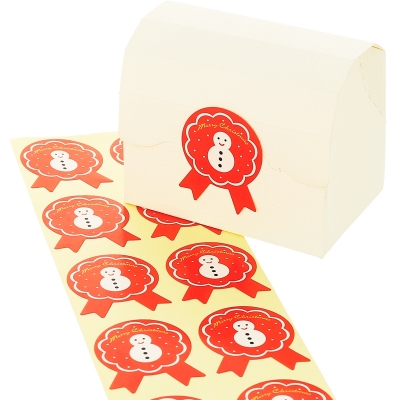 Snowman packaging stickers