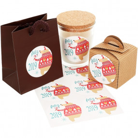 Happy New Year's Bear Stickers