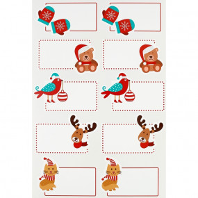 Christmas stickers to put the name Christmas stickers to put the name