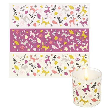 Christmas forest plum stickers