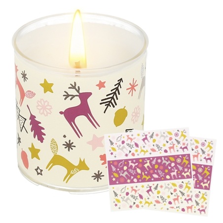 Stickers forest christmas plum