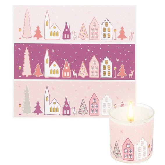 Christmas Village Stickers Candles