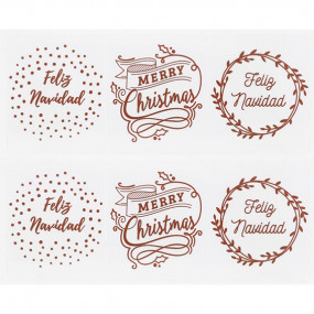 Red Merry Christmas stickers