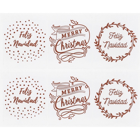 Red Merry Christmas stickers