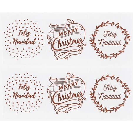 Red Merry Christmas stickers