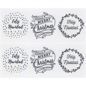 Stickers feliz navidad negro Stickers feliz navidad negro