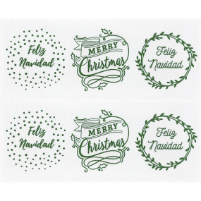 Merry Christmas Green stickers