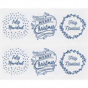 Merry Christmas Blue stickers