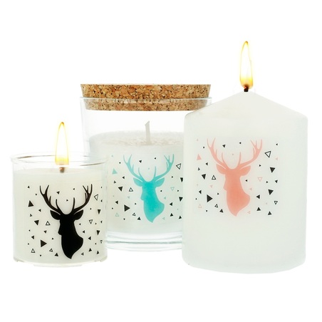 Reindeer stickers for candles