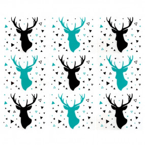 Black and green reindeer stickers