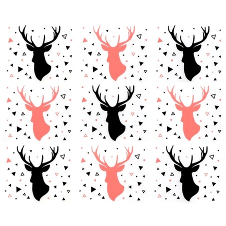 Candlestickers Christmas reindeer black-salmon