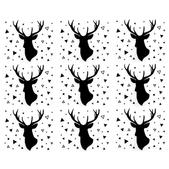 Black reindeer stickers