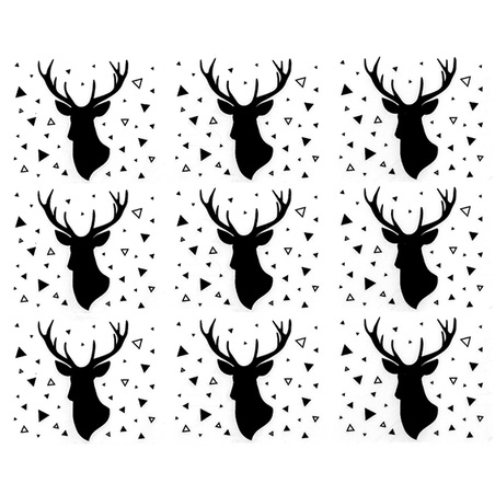 Black reindeer stickers