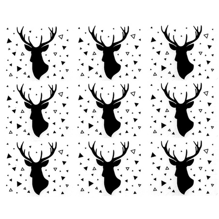 Black reindeer stickers