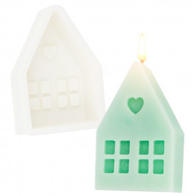 Molde de casa de navidad pequeña para velas Molde de casa de navidad pequeña para velas