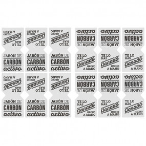 Activated carbon soap stickers Activated carbon soap stickers