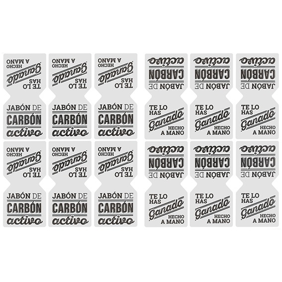 Carbon soap stickers