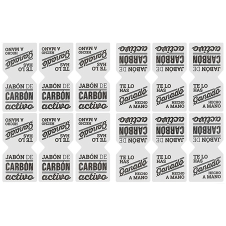 Carbon soap stickers