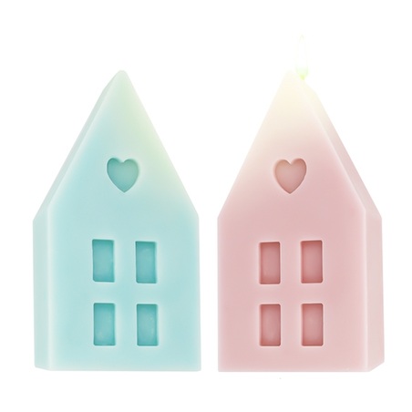 Molde para velas de casa navideña 