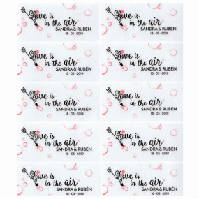 Stickers para pomperos love is in the air personalizadas