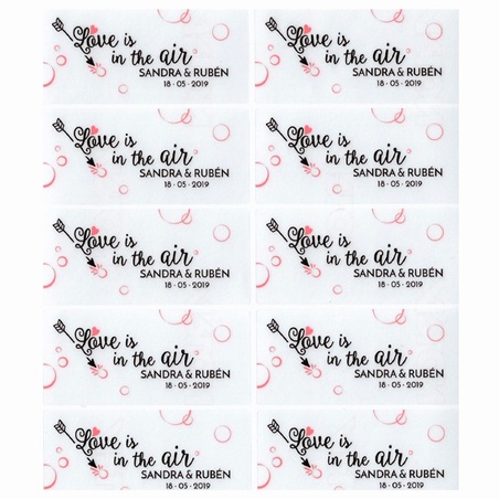Stickers for pomperos love is in the air personalized