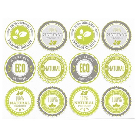 Mix stickers natural product