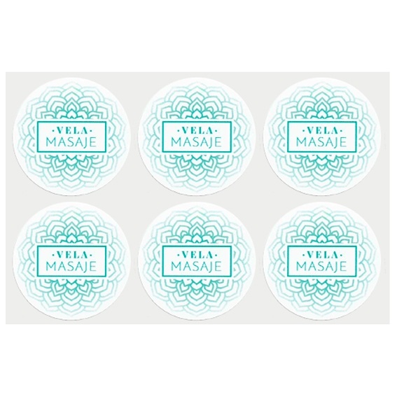 Candle sticker massage green water