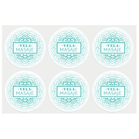 Candle sticker massage green water