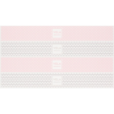 Grey and pink stickers for candles