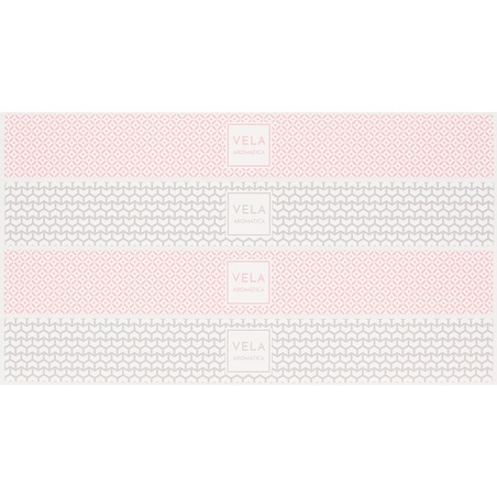 Grey and pink stickers for candles