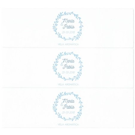Pegatinas personalizadas corona azul
