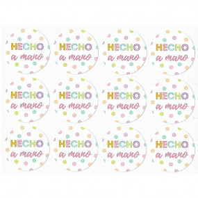 Handmade stickers with colored polka dots Handmade stickers with colored polka dots