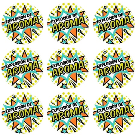 Pegatinas explosion de aroma amarillo naranja
