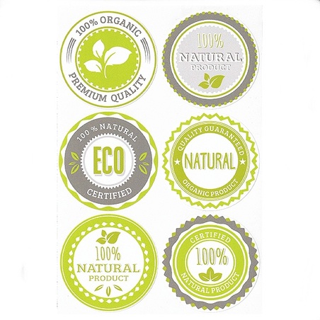 Large natural product mix stickers