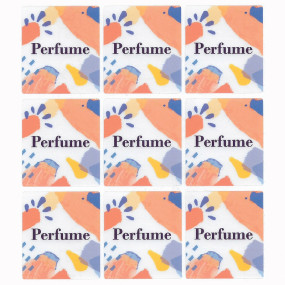Perfume stickers for square packaging