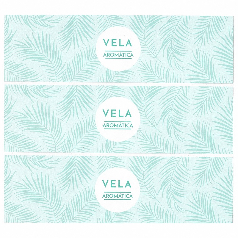 Pegatinas palmeras para velas en latas