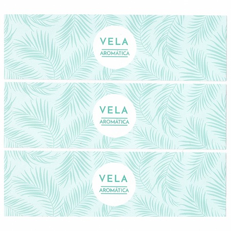 Pegatinas palmeras para velas en latas