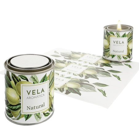 Pegatinas velas ciruelas