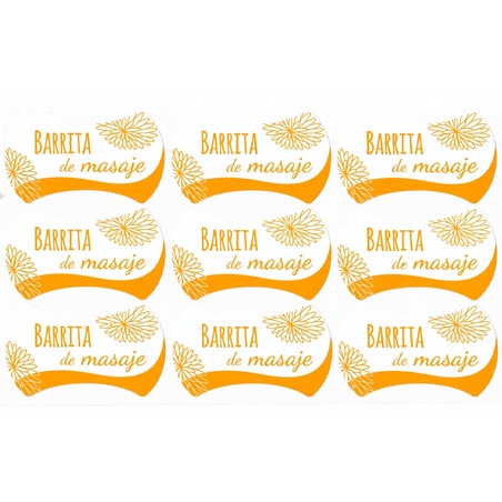 Pegatinas barritas de masaje