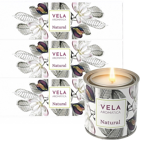 Pegatinas botanicas para velas